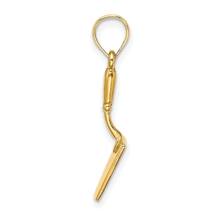 14K 3-D Concrete  Tool Spatula Charm-K7225