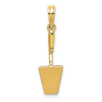 14K 3-D Concrete  Tool Spatula Charm-K7225