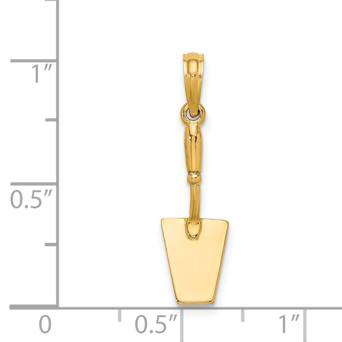 14K 3-D Concrete  Tool Spatula Charm-K7225