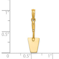 14K 3-D Concrete  Tool Spatula Charm-K7225