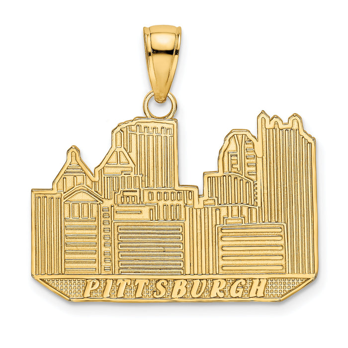 14K Pittsburgh Skyline Charm-K7226