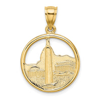 14K Washington D.C. Skyline Circle Charm-K7231