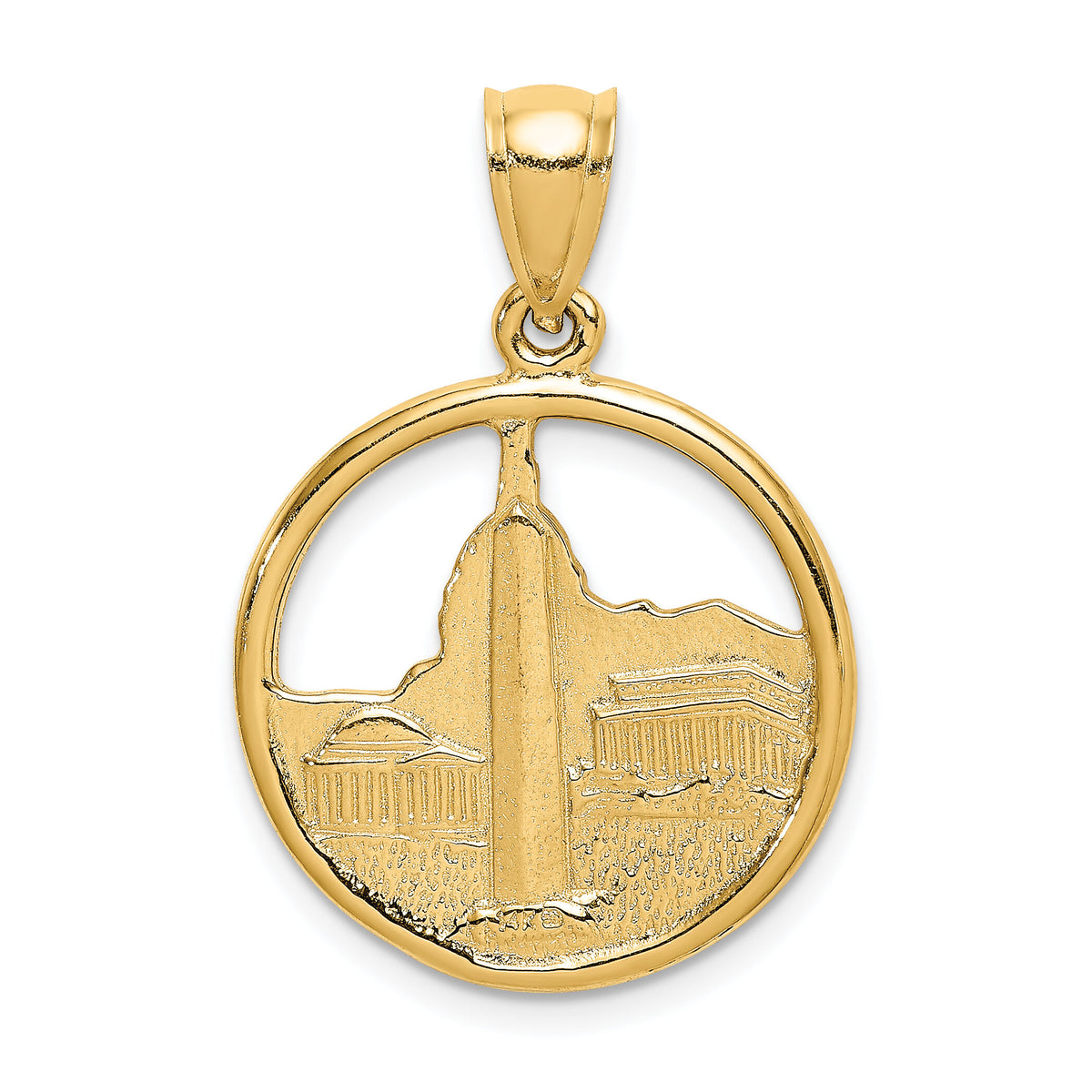 14K Washington D.C. Skyline Circle Charm-K7231