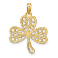 14K Filigree 3-Leaf Clover Charm-K7242