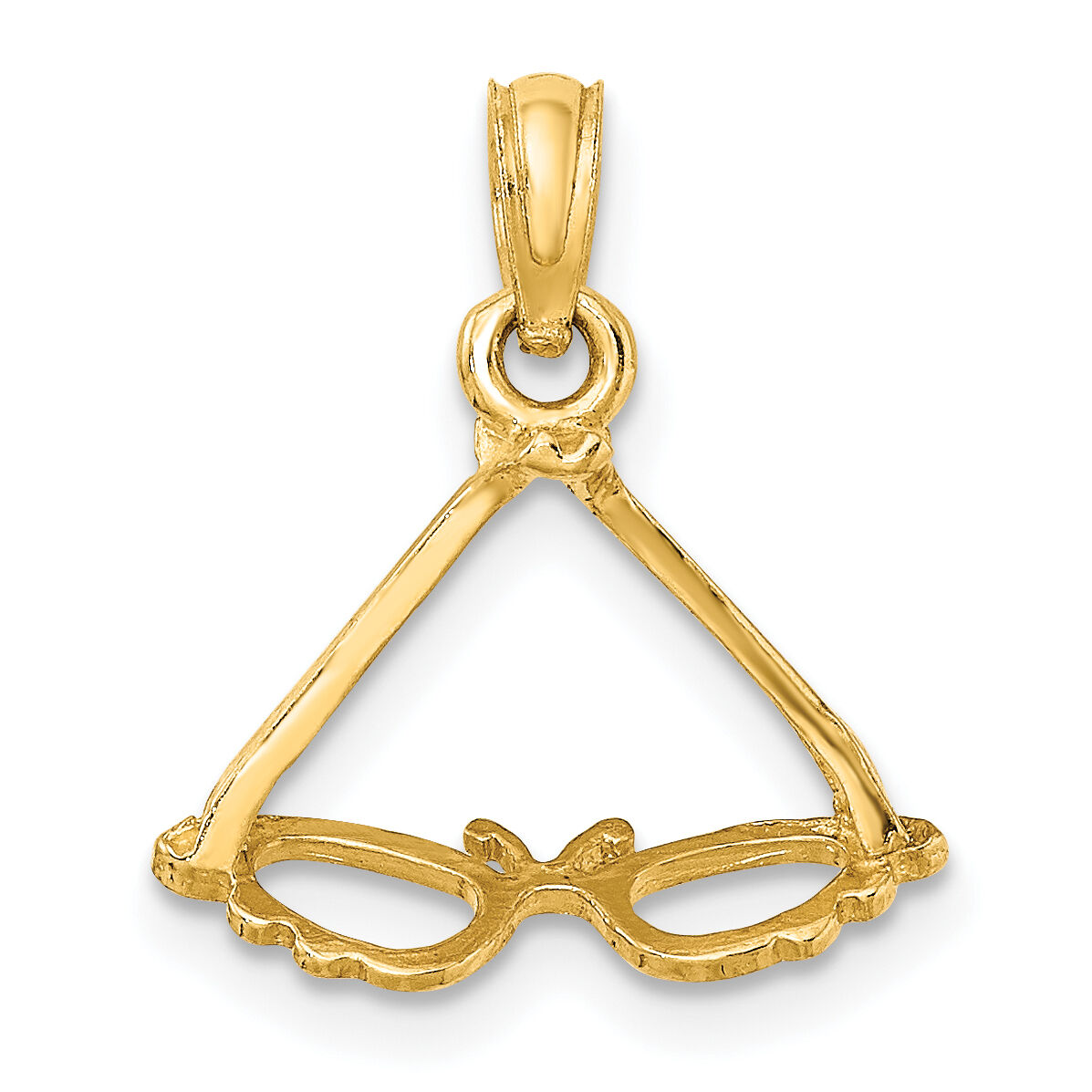 14K 3-D Polished Butterfly Sunglasses Charm-K7245