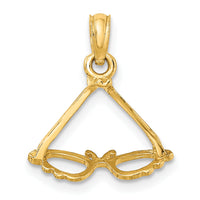 14K 3-D Polished Butterfly Sunglasses Charm-K7245