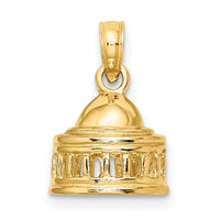 14K 3D Jefferson Memorial Building  Washington Charm-K7246