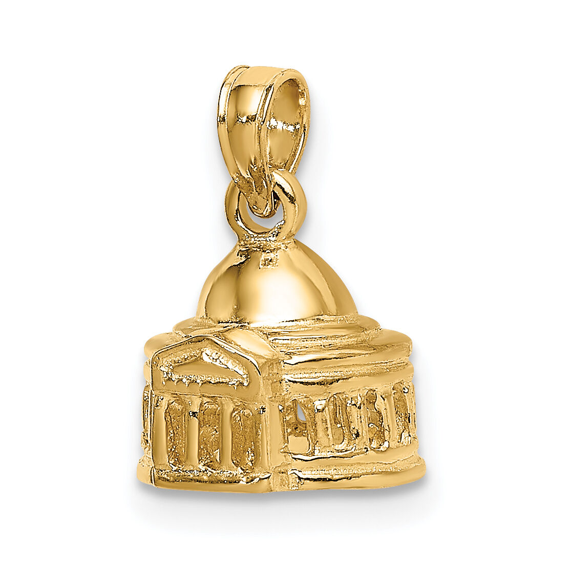 14K 3D Jefferson Memorial Building  Washington Charm-K7246