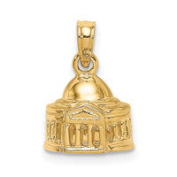 14K 3D Jefferson Memorial Building  Washington Charm-K7246