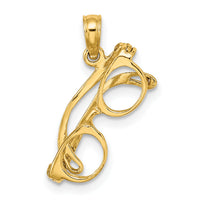 14K 3-D Moveable Glasses Charm-K7248