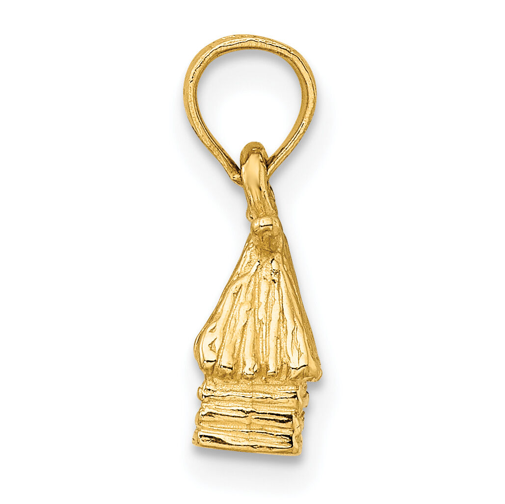 14K 3-D Bungalow Island Hut Charm-K7249