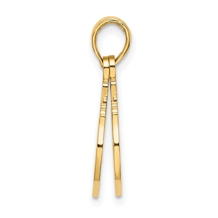 14K 2-Piece Handcuffs Charm-K7253