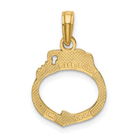 14K 2-Piece Handcuffs Charm-K7253