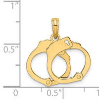 14K 2-Piece Handcuffs Charm-K7253