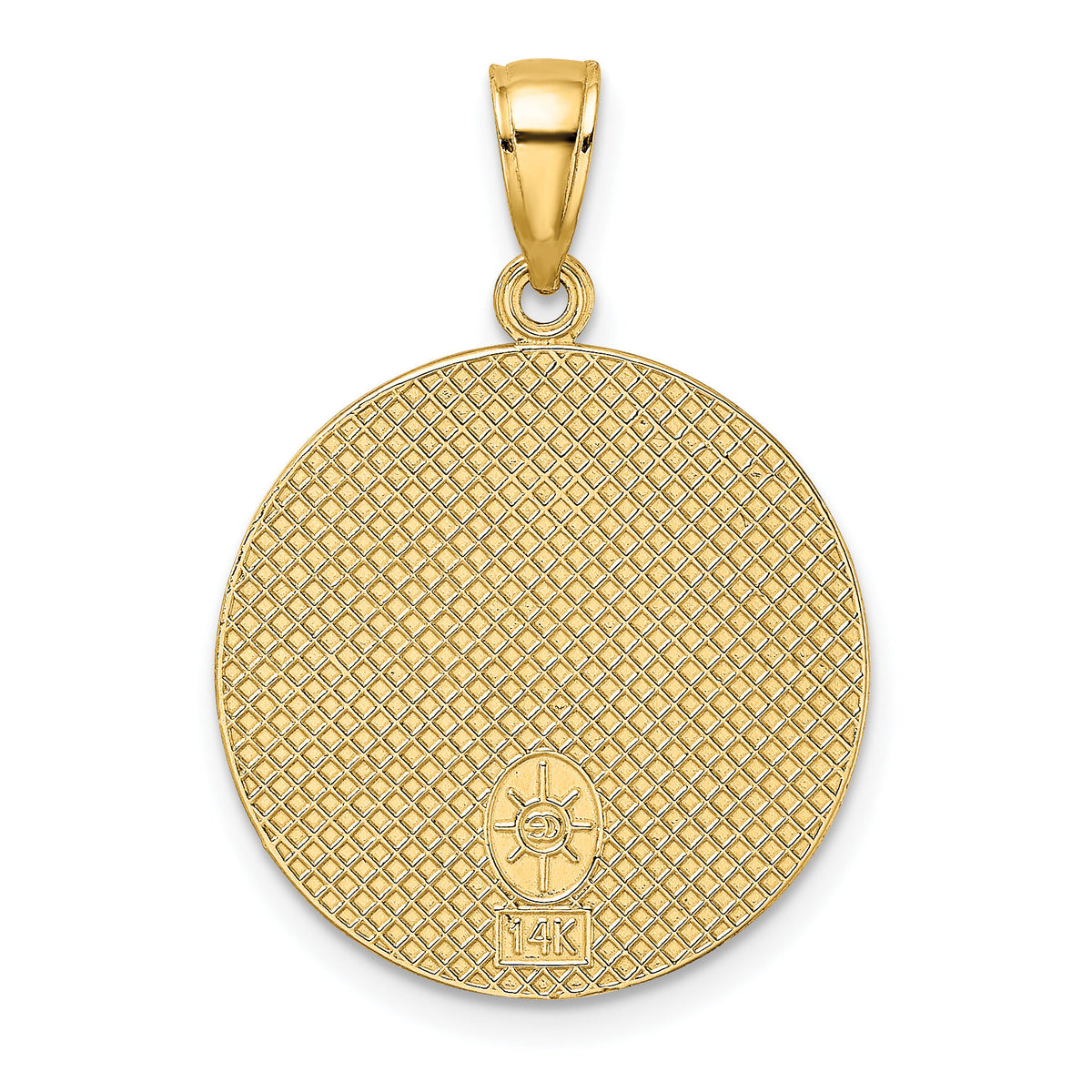 14K CHICAGO Skyline On Round Disc Charm-K7254