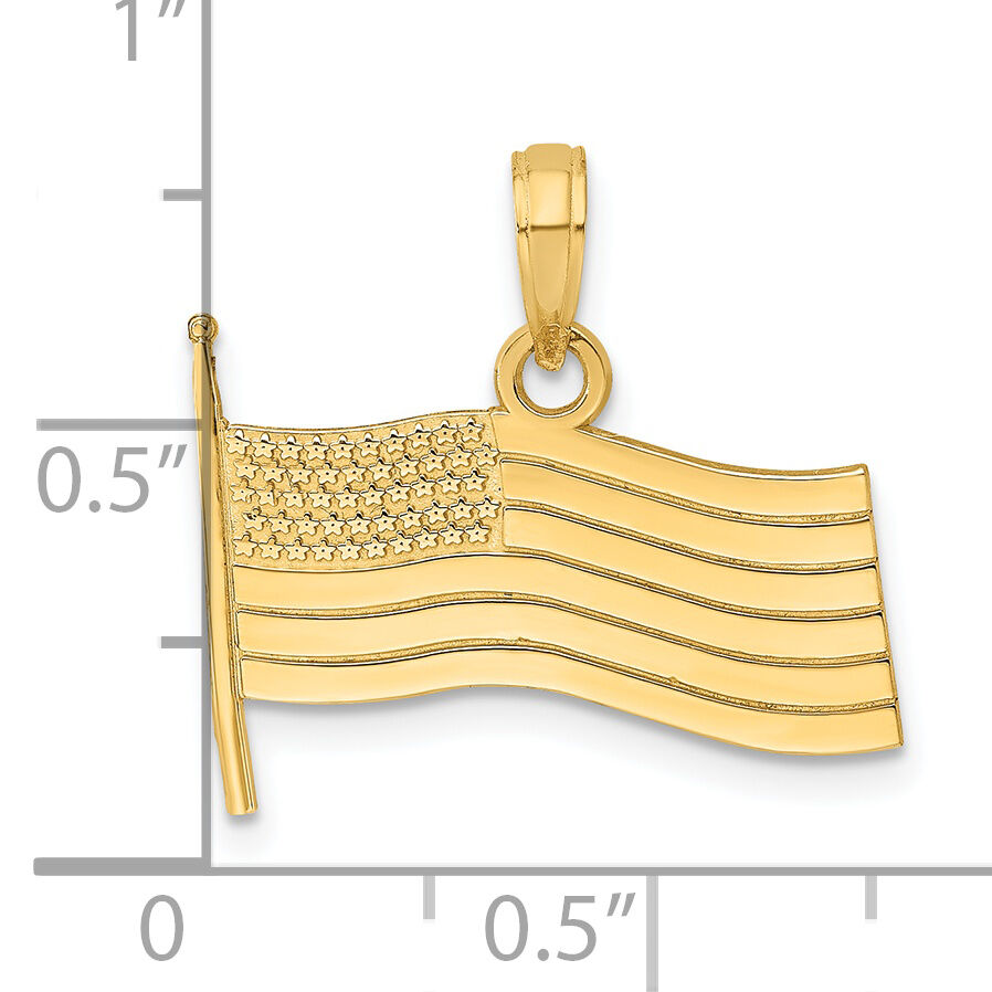 14K American Flag Charm-K7255