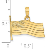 14K American Flag Charm-K7255