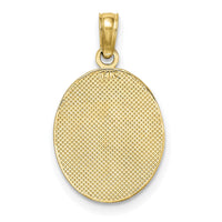14K Fleur de Lis on Oval Disc Charm-K7260