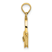 14K 3-D Moveable Polished Purse Charm-K7265