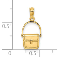 14K 3-D Moveable Polished Purse Charm-K7265