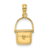 14K 3-D Moveable Polished Purse Charm-K7265
