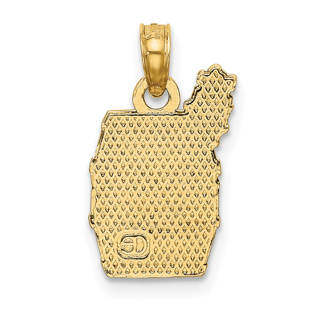 14K Wine Barrel With Grapes Charm-K7271
