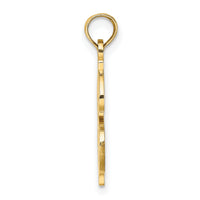 14K Textured Dollar Sign Charm-K7272