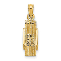 14K 3-D Lounge Beach Chair Charm-K7276