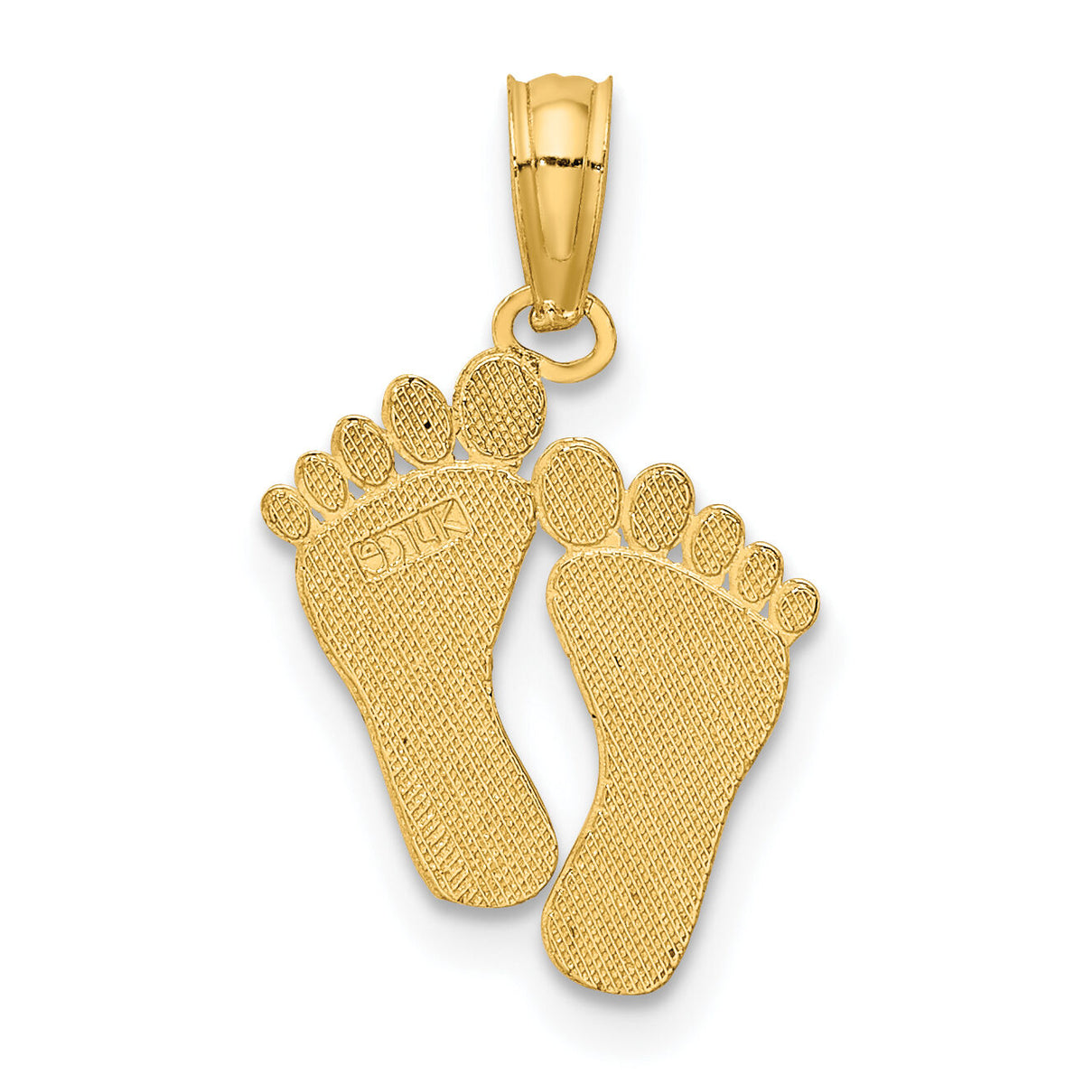 14K  Double Feet Hang Ten Style Charm-K7278