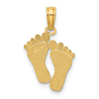14K  Double Feet Hang Ten Style Charm-K7278