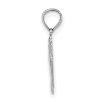 14K White Gold  Double Feet Hang Ten Style Charm-K7278W