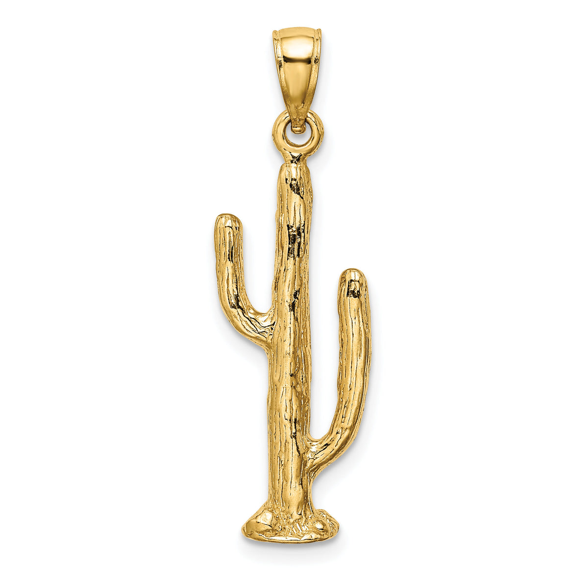 14K 3-D Saguaro Cactus Charm-K7282