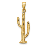14K 3-D Saguaro Cactus Charm-K7282