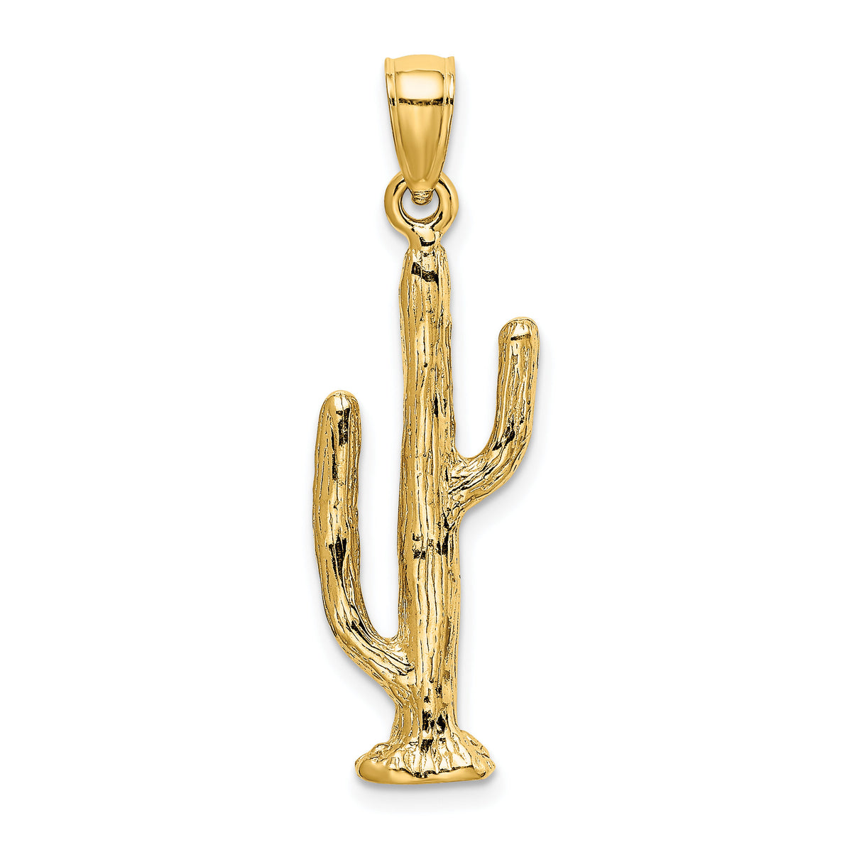 14K 3-D Saguaro Cactus Charm-K7282