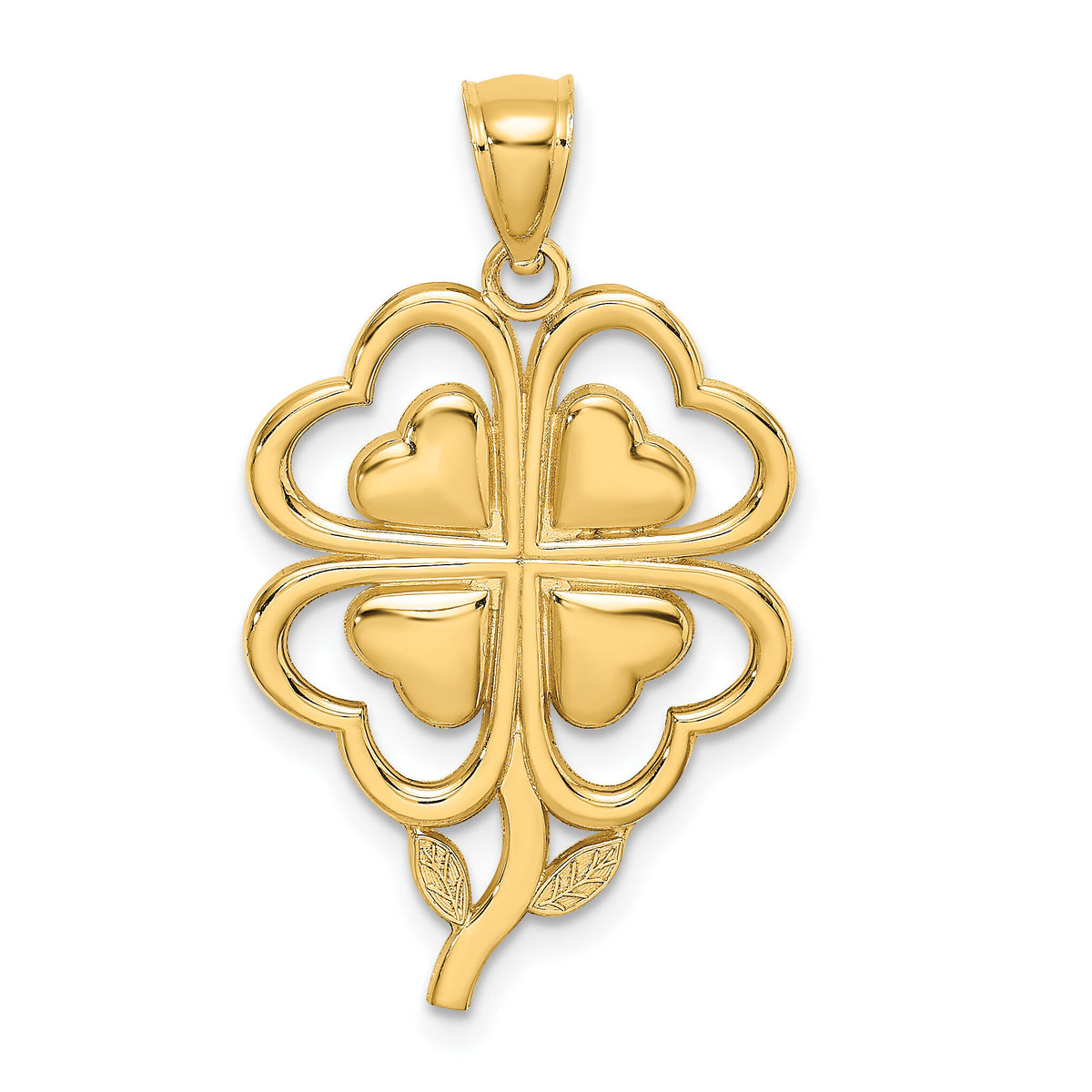 14K 4-Leaf Clover Charm-K7285