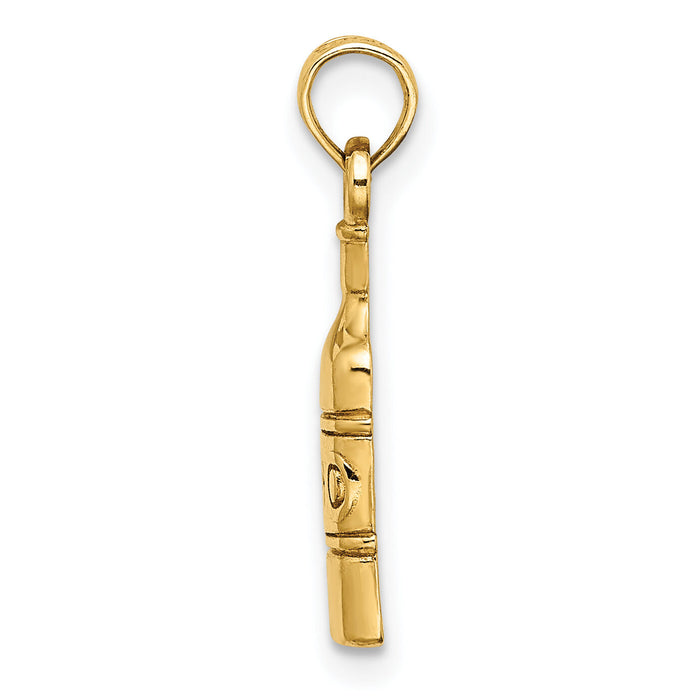 14K Wine Bottle Charm-K7288