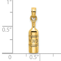 14K Wine Bottle Charm-K7288