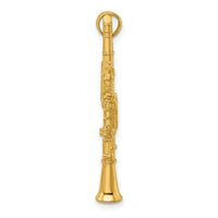14K 3-D Clarinet Charm-K7290