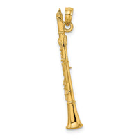 14K 3-D Clarinet Charm-K7290