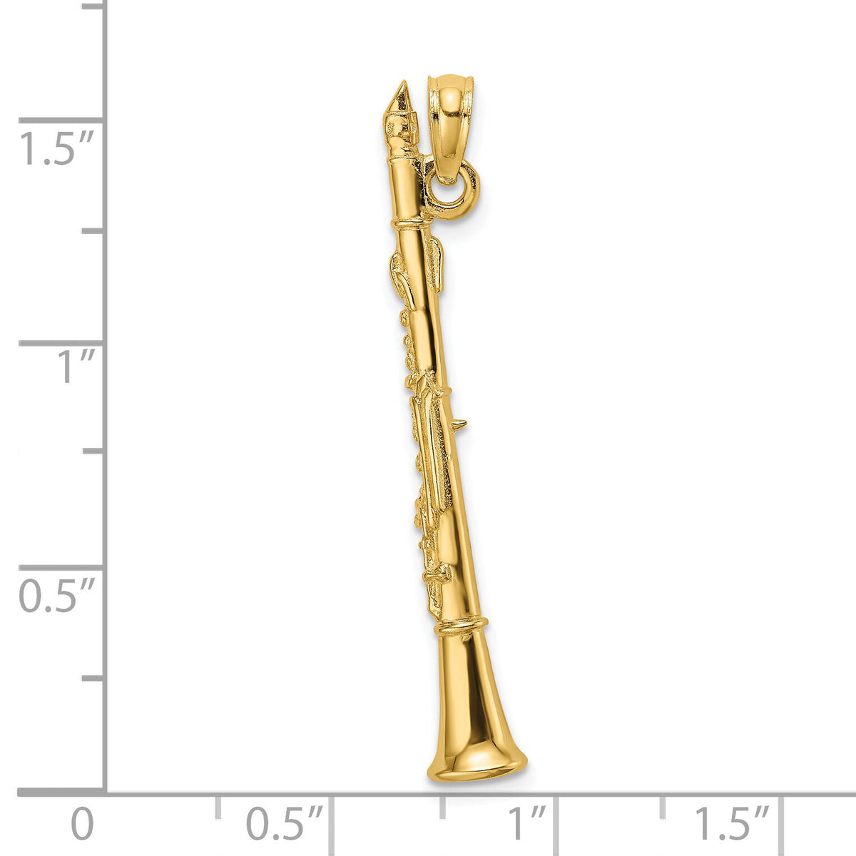 14K 3-D Clarinet Charm-K7290
