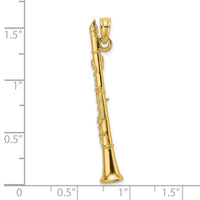 14K 3-D Clarinet Charm-K7290