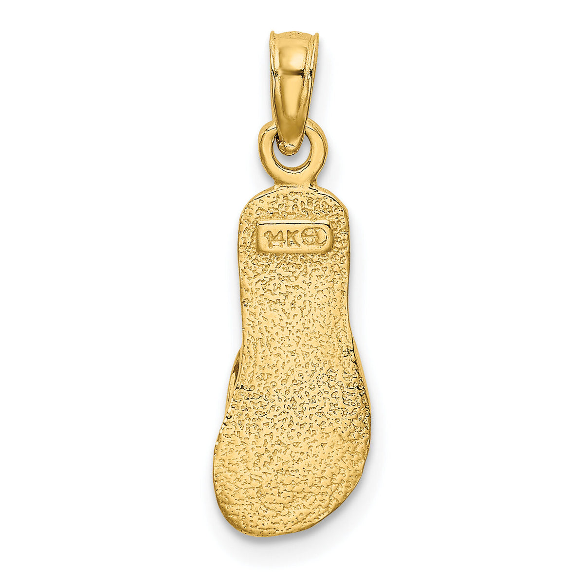 14K Single Polished Strap Flip-Flop Charm-K7291