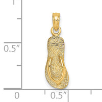 14K Single Polished Strap Flip-Flop Charm-K7291