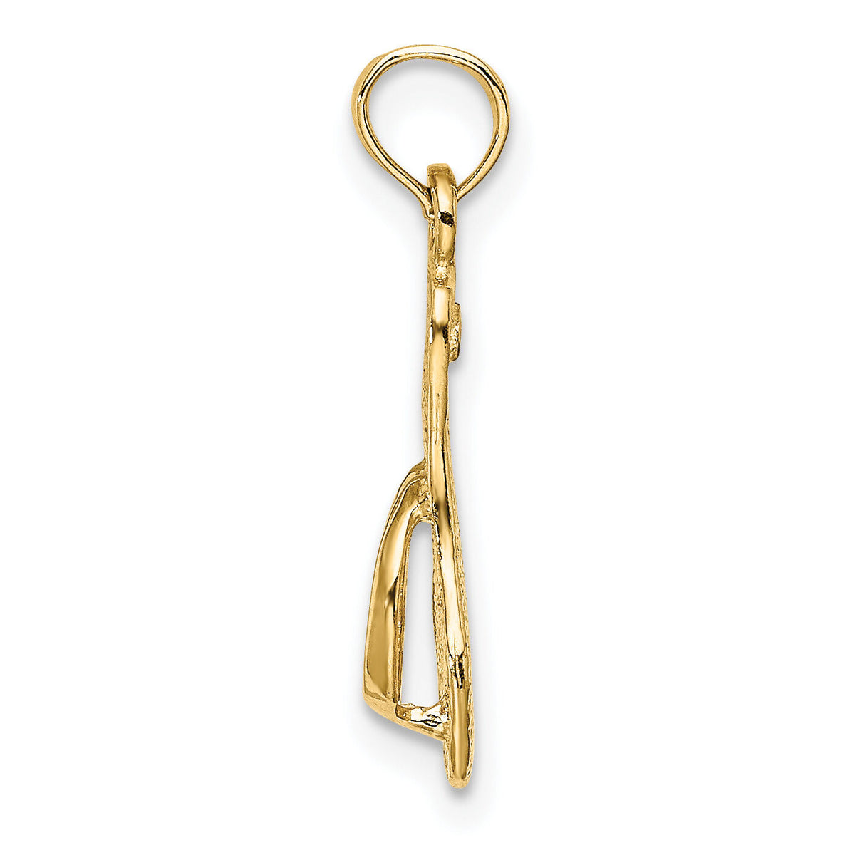 14K Single Polished Strap Flip-Flop Charm-K7292