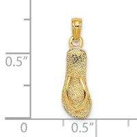 14K Single Polished Strap Flip-Flop Charm-K7292