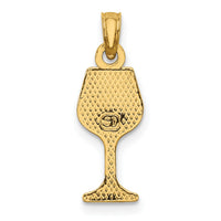 14K Wine Glass Charm-K7293