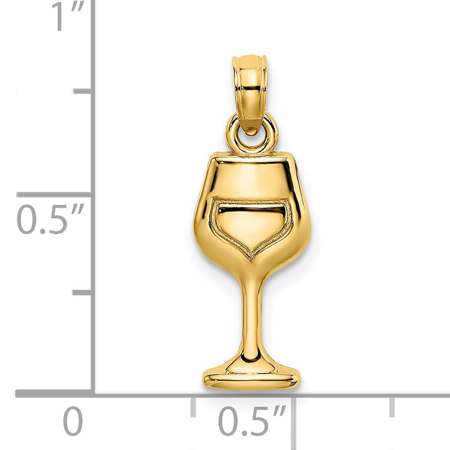 14K Wine Glass Charm-K7293