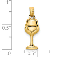 14K Wine Glass Charm-K7293