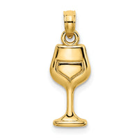 14K Wine Glass Charm-K7293