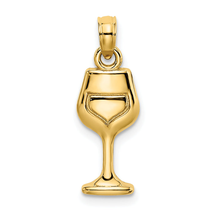 14K Wine Glass Charm-K7293